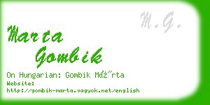 marta gombik business card